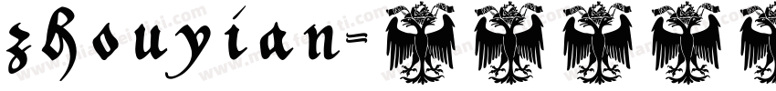 z h o u y i a n字体转换